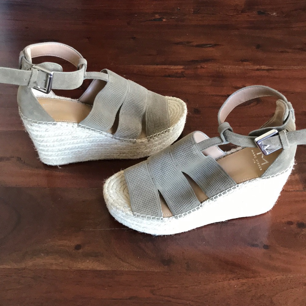 Marc Fisher women’s espadrille platform wedge NWT